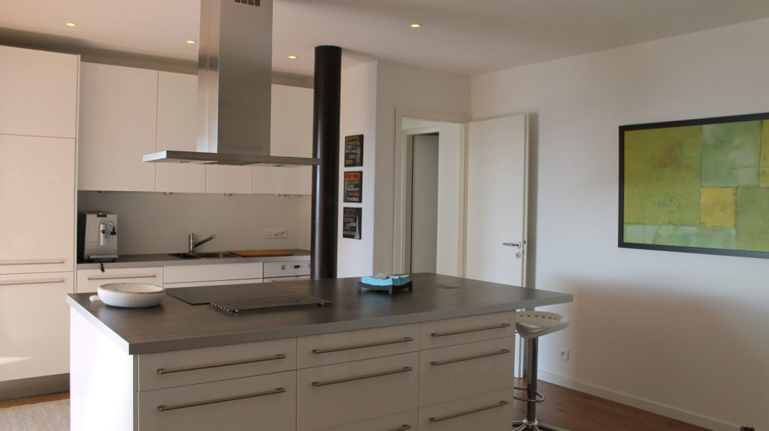 cuisine ouverte villa avec vue panoramique porto vecchio